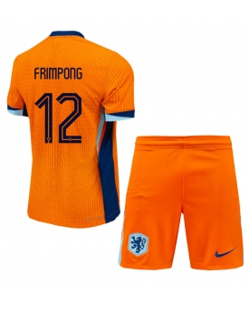 Paesi Bassi Jeremie Frimpong #12 Maglia Gara Casa Repliche Europei 2024 Bambino